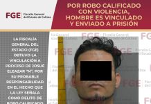 Por robo calificado con violencia, hombre es vinculado y enviado a prisión