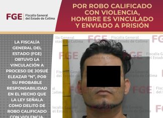 Por robo calificado con violencia, hombre es vinculado y enviado a prisión