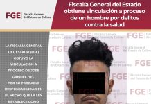 Fiscalía General del Estado obtiene vinculación a proceso de un hombre por delitos contra la salud