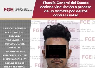 Fiscalía General del Estado obtiene vinculación a proceso de un hombre por delitos contra la salud
