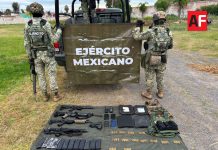 Aseguran armas, cartuchos y equipo táctico en Lagos de Moreno