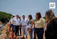 Gobernadora Indira Vizcaíno y titular de Conagua supervisaron avance de 45% en la construcción del acueducto ‘Agua para Colima’