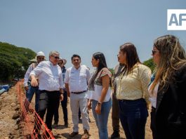 Gobernadora Indira Vizcaíno y titular de Conagua supervisaron avance de 45% en la construcción del acueducto ‘Agua para Colima’