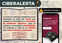 Alertan por página falsa que suplanta a la SRE para ofrecer trámites de pasaporte