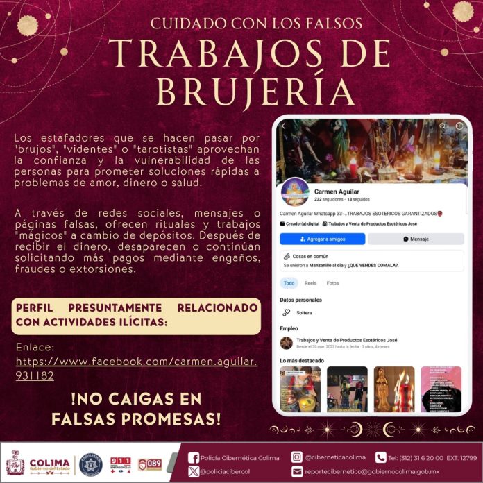 alerta policia cibernetica brujeria