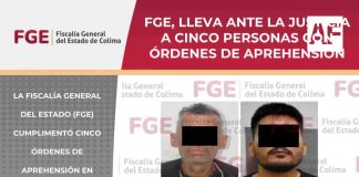 FGE, lleva ante la justicia a cinco personas con órdenes de aprehensión