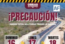 Seidum Colima informa de cierre total nocturno en ‘La Salada’ este domingo, lunes y martes