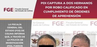 Policía de Investigación captura a dos hermanos por robo calificado en cumplimiento de órdenes de aprehensión