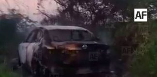 Hallan tres cuerpos calcinados dentro de un vehículo incendiado en Tuxpan, Jalisco