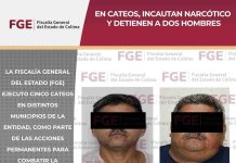 En cateos, incautan narcótico y detienen a dos hombres