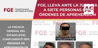 FGE, lleva ante la justicia a siete personas con órdenes de aprehensión