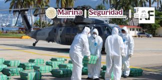 Marina asegura 1.9 toneladas de presunta cocaína frente a costas de Guerrero