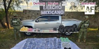 Aseguran armamento, droga y más de 2 mdp en Peñón Blanco, Durango