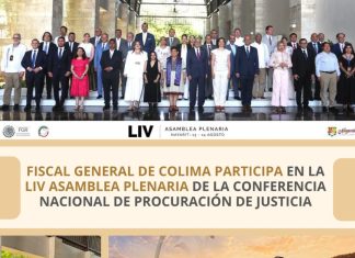 Fiscal General de Colima participa en Asamblea Nacional de Procuración de Justicia