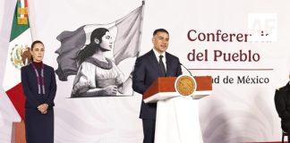 Durante la Mañanera, Harfuch reporta 12 detenidos por extorsión en Michoacán