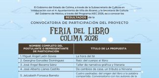 Gobierno del Estado de Colima publica las 19 propuestas seleccionadas para la Feria del Libro 2026