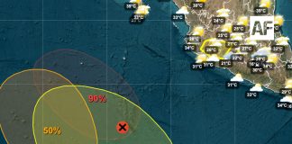 Pronostican lluvias para Colima este sábado; oleaje de entre 1 y 2 metros de altura en las costas