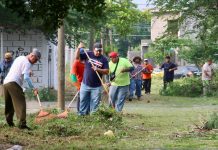 Tey encabeza Macro Brigada de Limpieza en Av. Lorenzo López Llerenas