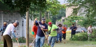 Tey encabeza Macro Brigada de Limpieza en Av. Lorenzo López Llerenas