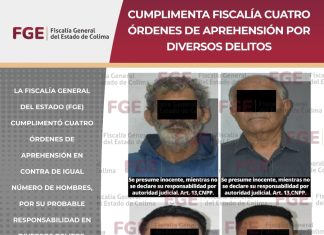 Cumplimenta Fiscalía cuatro órdenes de aprehensión por diversos delitos