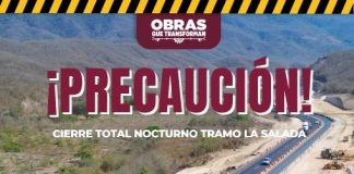 Seidum Colima anticipa cierre total nocturno en el tramo La Salada este domingo, lunes y martes