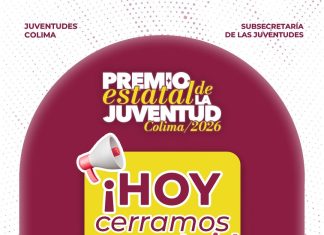 Subsejuv cierra registro al Premio Estatal de la Juventud Colima 2026 la noche de este lunes