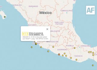 SSN registra 24 sismos este jueves, cinco tuvieron epicentro en Colima