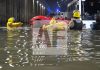 Lluvias en Guadalajara dejaron inundaciones, un mega socavón y el rescate de 34 pasajeros de un camión