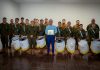 Banda de Guerra de la UdeC entrega al rector reconocimiento obtenido en Jalisco