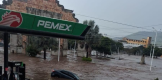 Una tromba dejó severas inundaciones en Zapotlanejo, Jalisco
