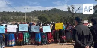Comunidades Wixaricas se manifestaron por inseguridad en la región Norte de Jalisco