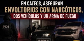 En cateos, aseguran envoltorios con narcóticos, dos vehículos y un arma de fuego