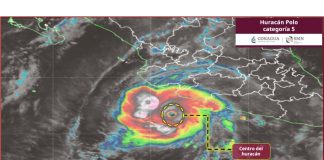 Polo se mantiene como huracán categoría 5; está a 260 km al sur de Manzanillo