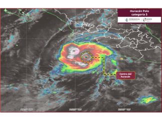 Polo se mantiene como huracán categoría 5; está a 260 km al sur de Manzanillo