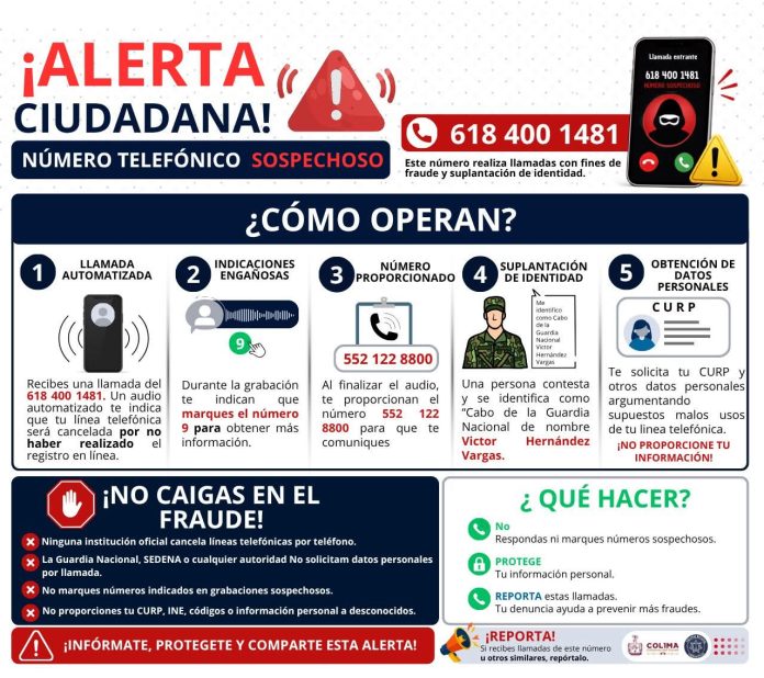 alerta llamadas fraude policia cibernetica