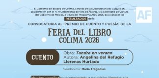 Subsecretaría de Cultura anuncia ganadoras del Premio de Cuento y Poesía de la Feria del Libro Colima 2026