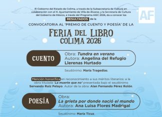 Subsecretaría de Cultura anuncia ganadoras del Premio de Cuento y Poesía de la Feria del Libro Colima 2026