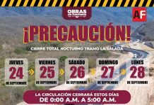 Seidum alerta por cierre total nocturno en el tramo ‘La Salada’ del jueves 24 al lunes 28 de septiembre