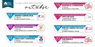 Junta de Asistencia Privada de Colima presenta calendario de eventos con causa en octubre