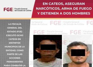En cateos, aseguran narcóticos, arma de fuego y detienen a dos hombres