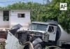 Choque de pipa y ferrocarril en Tecomán deja cuantiosos daños materiales