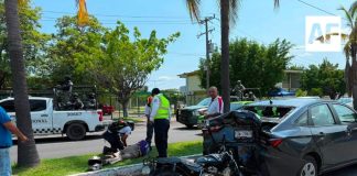 Motociclista resulta lesionado tras accidente en la colonia Los Trabajadores