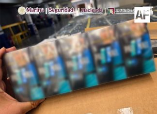 Aseguran más de 5.4 millones de cigarros en el AICM; estaban ocultos en cargamentos declarados como bocinas y básculas
