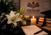 ISENCO Manzanillo despide a la maestra Noemí Isabel Ríos Torres, víctima de ataque armado