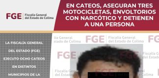 En cateos, aseguran tres motocicletas, envoltorios con narcótico y detienen a una persona