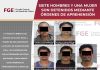 Siete hombres y una mujer son detenidos mediante órdenes de aprehensión