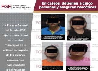 En cateos, detienen a cinco personas y aseguran narcóticos