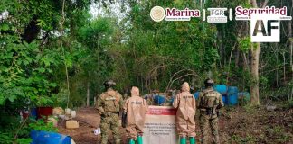 Marina inhabilita laboratorio clandestino de metanfetamina en Sinaloa