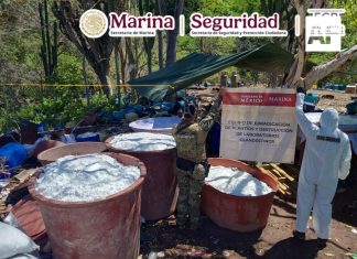 Marina inhabilita tres laboratorios clandestinos de drogas sintéticas en Sinaloa