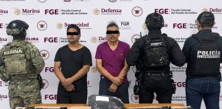 SSPC Colima, Marina y FGE detienen a dos operadores financieros del Cártel Los Mezcales